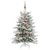 Albero di Natale Artificiale con Rami Pieghevoli Bianco 150 cm