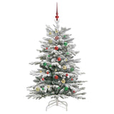 Albero di Natale Artificiale con Rami Pieghevoli Bianco 150 cm