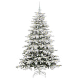 Albero di Natale Artificiale con Rami Pieghevoli Bianco 180 cm