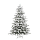 Albero di Natale Artificiale con Rami Pieghevoli Bianco 180 cm