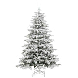Albero di Natale Artificiale con Rami Pieghevoli Bianco 180 cm