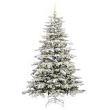Albero di Natale Artificiale con Rami Pieghevoli Bianco 180 cm