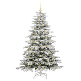 Albero di Natale Artificiale con Rami Pieghevoli Bianco 180 cm