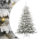 Albero di Natale Artificiale con Rami Pieghevoli Bianco 180 cm