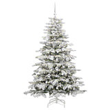 Albero di Natale Artificiale con Rami Pieghevoli Bianco 180 cm