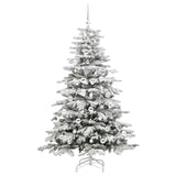 Albero di Natale Artificiale con Rami Pieghevoli Bianco 180 cm
