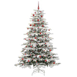 Albero di Natale Artificiale con Rami Pieghevoli Bianco 210 cm