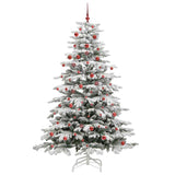Albero di Natale Artificiale con Rami Pieghevoli Bianco 210 cm