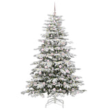 Albero di Natale Artificiale con Rami Pieghevoli Bianco 210 cm