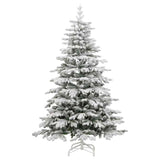 Albero di Natale Artificiale con Rami Pieghevoli Bianco 210 cm