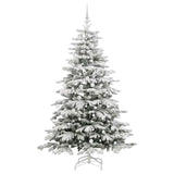 Albero di Natale Artificiale con Rami Pieghevoli Bianco 210 cm