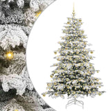 Albero di Natale Artificiale con Rami Pieghevoli Bianco 210 cm
