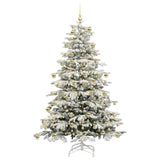 Albero di Natale Artificiale con Rami Pieghevoli Bianco 210 cm