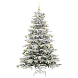 Albero di Natale Artificiale con Rami Pieghevoli Bianco 210 cm