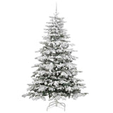 Albero di Natale Artificiale con Rami Pieghevoli Bianco 210 cm