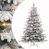 Albero di Natale Artificiale con Rami Pieghevoli Bianco 210 cm