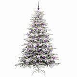 Albero di Natale Artificiale con Rami Pieghevoli Bianco 210 cm