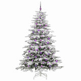 Albero di Natale Artificiale con Rami Pieghevoli Bianco 210 cm