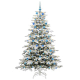 Albero di Natale Artificiale con Rami Pieghevoli Bianco 210 cm