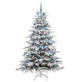 Albero di Natale Artificiale con Rami Pieghevoli Bianco 210 cm