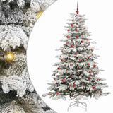 Albero di Natale Artificiale con Rami Pieghevoli Bianco 240 cm