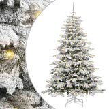 Albero di Natale Artificiale con Rami Pieghevoli Bianco 240 cm