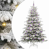 Albero di Natale Artificiale con Rami Pieghevoli Bianco 240 cm