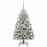 Albero di Natale artificiale con 150 LED Verde e Bianco 120 cm