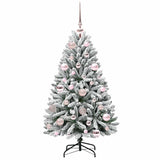 Albero di Natale artificiale con 150 LED Verde e Bianco 120 cm