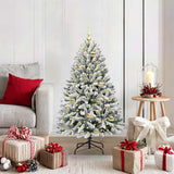 Albero di Natale artificiale con 150 LED Verde e Bianco 120 cm