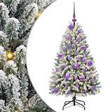Albero di Natale artificiale con 150 LED Verde e Bianco 120 cm