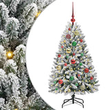 Albero di Natale artificiale con 150 LED Verde e Bianco 120 cm