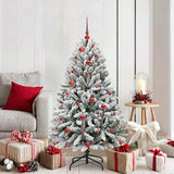 Albero di Natale artificiale con 150 LED Verde e Bianco 150 cm