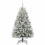 Albero di Natale artificiale con 150 LED Verde e Bianco 150 cm