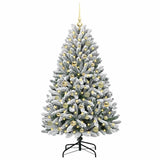 Albero di Natale artificiale con 150 LED Verde e Bianco 150 cm