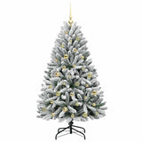 Albero di Natale artificiale con 150 LED Verde e Bianco 150 cm