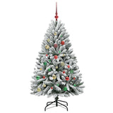 Albero di Natale artificiale con 150 LED Verde e Bianco 150 cm