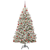 Albero di Natale artificiale con 300 LED Verde e Bianco 180 cm