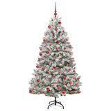 Albero di Natale artificiale con 300 LED Verde e Bianco 180 cm