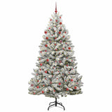 Albero di Natale artificiale con 300 LED Verde e Bianco 210 cm