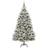 Albero di Natale artificiale con 300 LED Verde e Bianco 210 cm