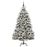 Albero di Natale artificiale con 300 LED Verde e Bianco 210 cm