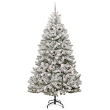 Albero di Natale artificiale con 300 LED Verde e Bianco 210 cm