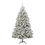 Albero di Natale artificiale con 300 LED Verde e Bianco 210 cm