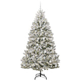 Albero di Natale artificiale con 300 LED Verde e Bianco 210 cm