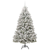 Albero di Natale artificiale con 300 LED Verde e Bianco 210 cm