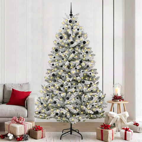 Albero di Natale artificiale con 300 LED Verde e Bianco 240 cm