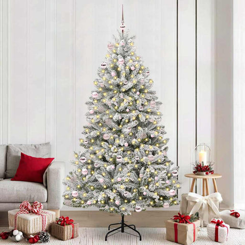 Albero di Natale artificiale con 300 LED Verde e Bianco 240 cm