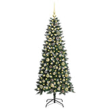 Albero di Natale artificiale con 150 LED Verde 150 cm