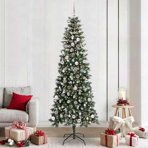 Albero di Natale artificiale con 300 LED Verde 240 cm